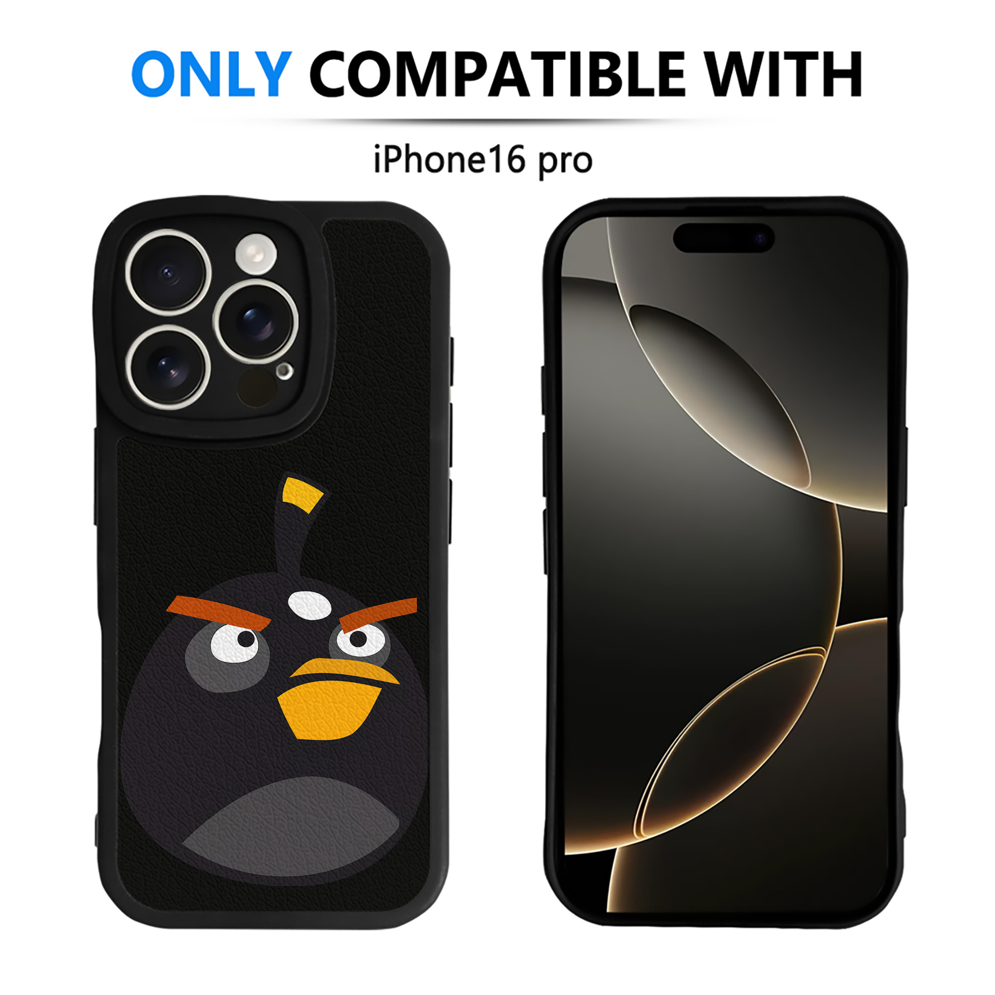 （画像用） Angry Birds アングリーバード 【iPhone 16シリーズ対応】シリコンスマホケース（レザー調） 材質：シリコン